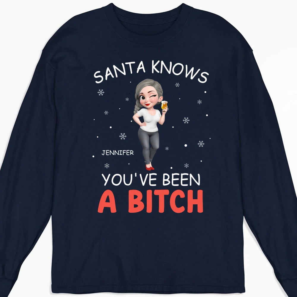 Santa Knows You - Personalized Custom Shirt - Image 12