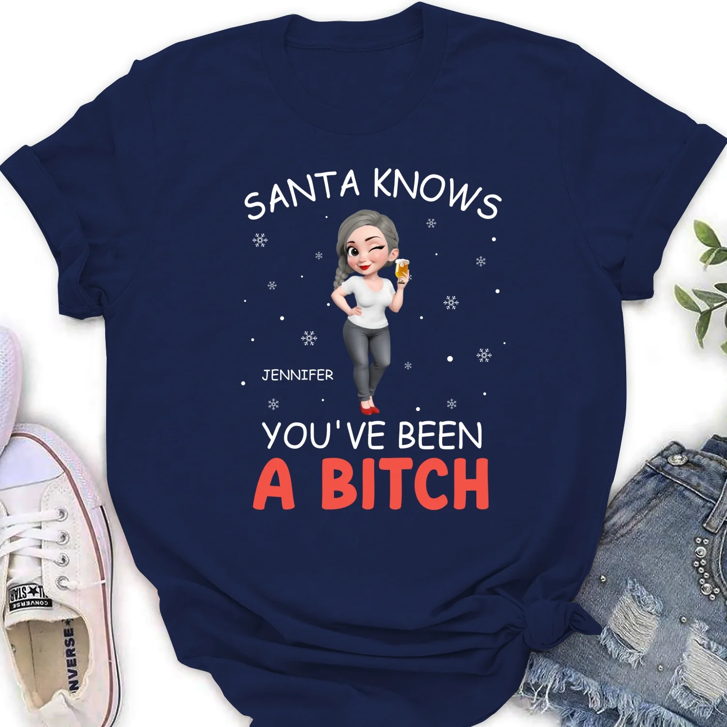 Santa Knows You - Personalized Custom Shirt - Image 18