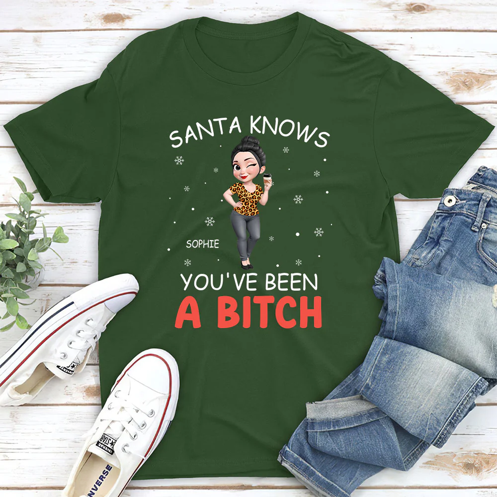 Santa Knows You - Personalized Custom Shirt - Image 2