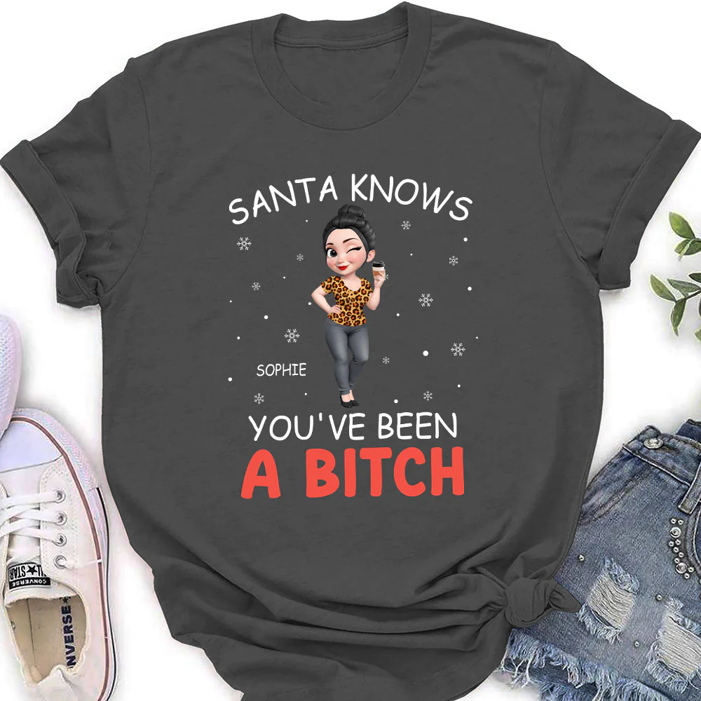Santa Knows You - Personalized Custom Shirt - Image 5