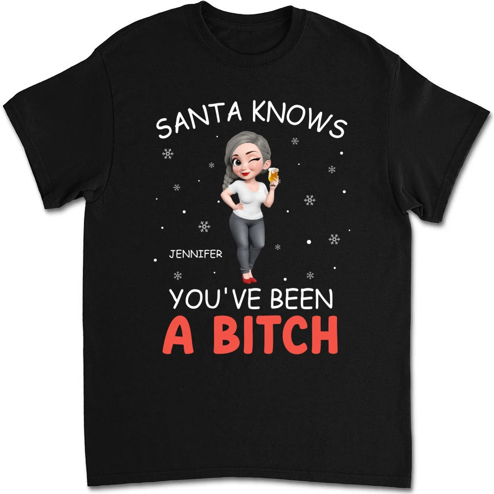 Santa Knows You - Personalized Custom Shirt - Image 6