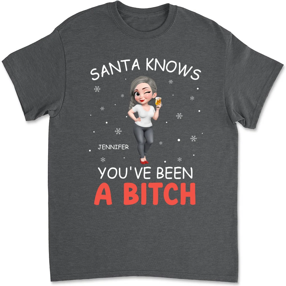 Santa Knows You - Personalized Custom Shirt - Image 7