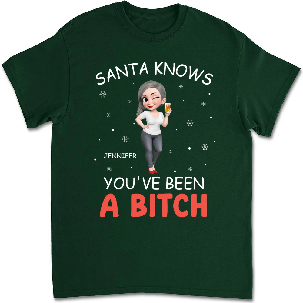 Santa Knows You - Personalized Custom Shirt - Image 8