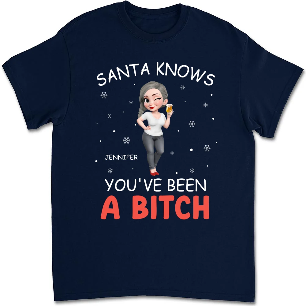 Santa Knows You - Personalized Custom Shirt - Image 9