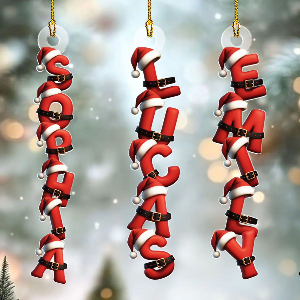 Santa Suit Letter - Personalized Custom Acrylic Ornament