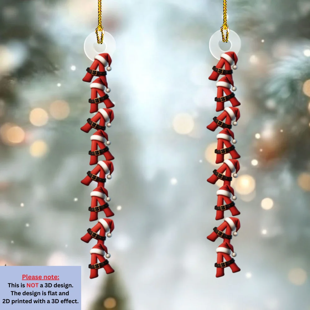 Santa Suit Letter - Personalized Custom Acrylic Ornament - Image 6