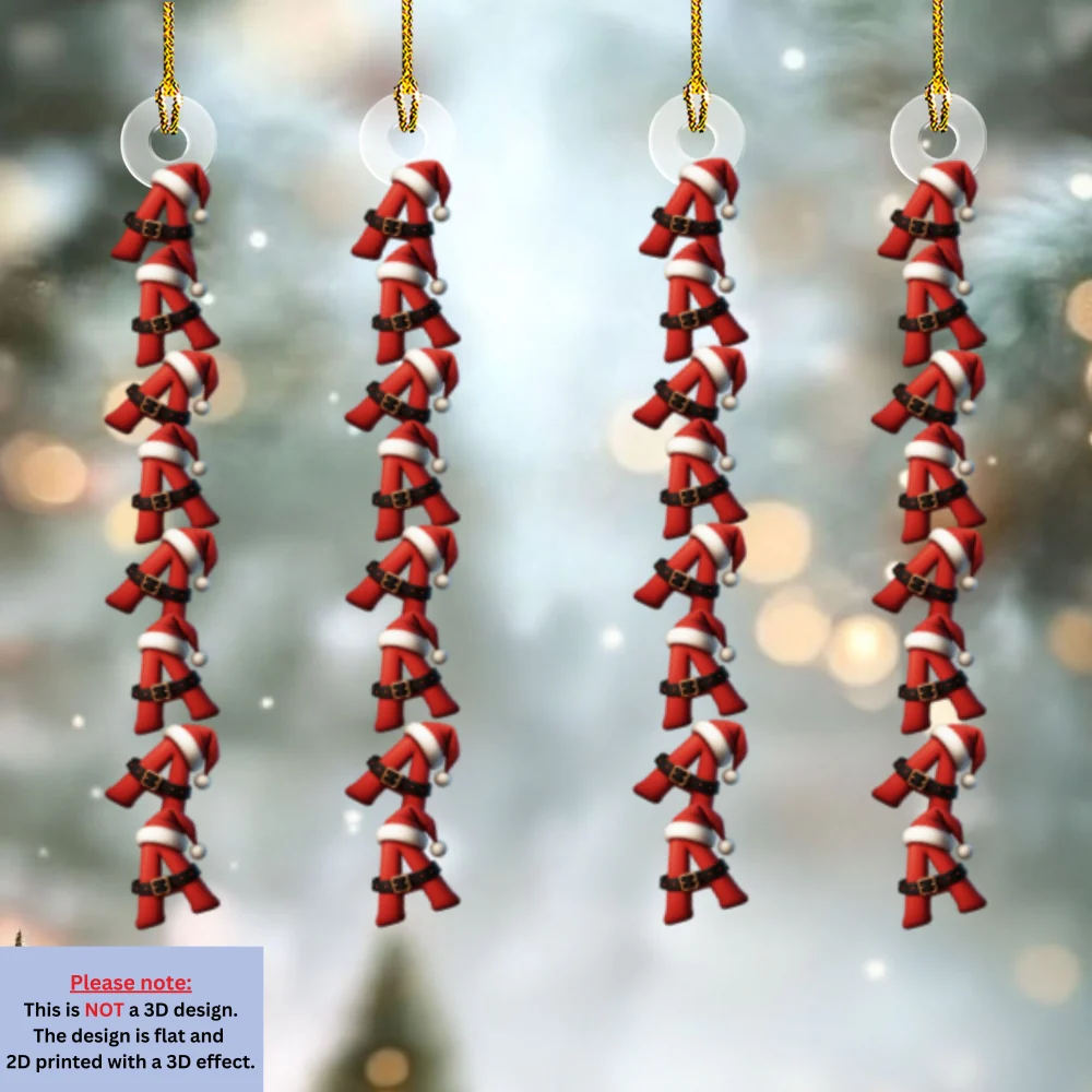 Santa Suit Letter - Personalized Custom Acrylic Ornament - Image 8
