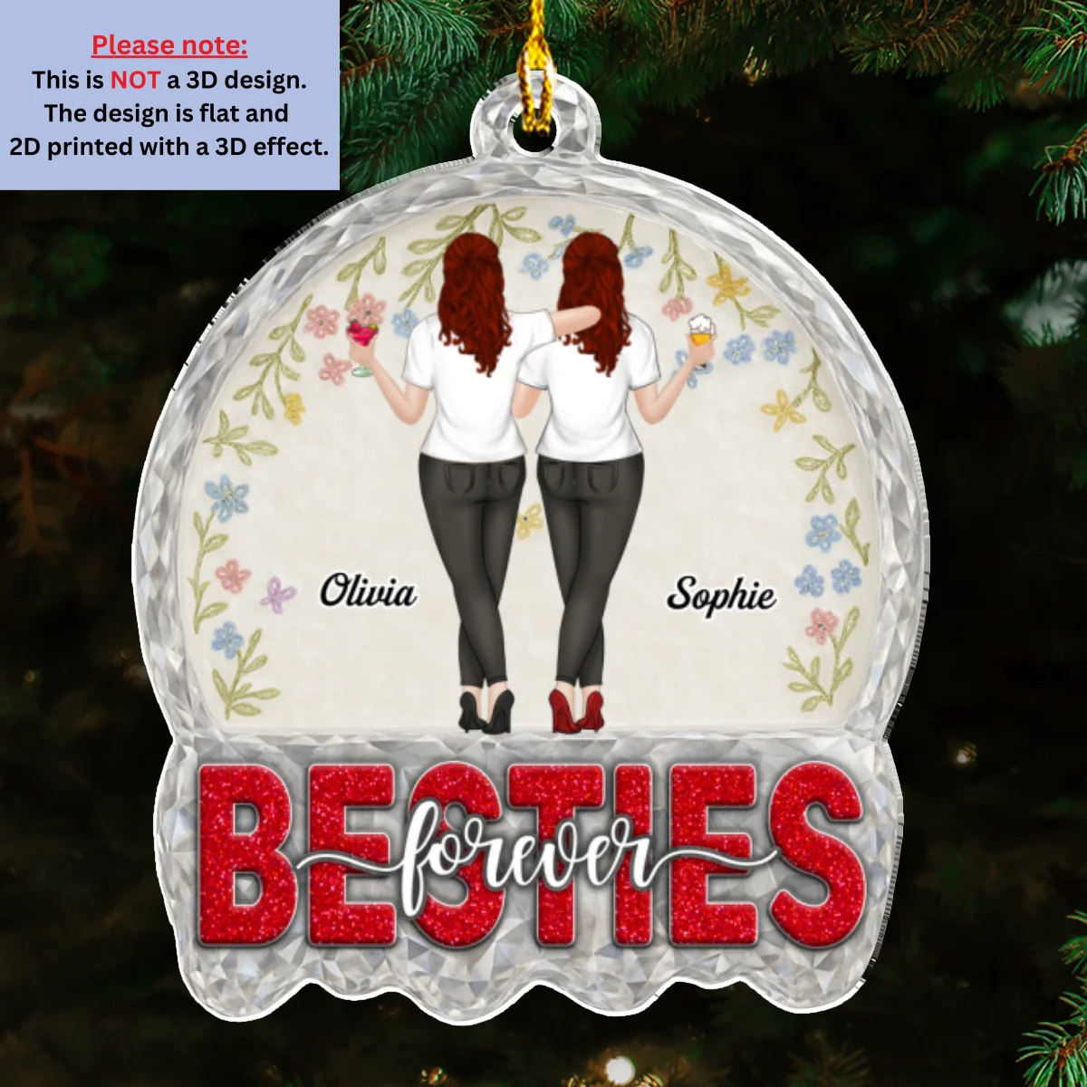 Sassy And Classy - Personalized Custom Acrylic Ornament - Image 6