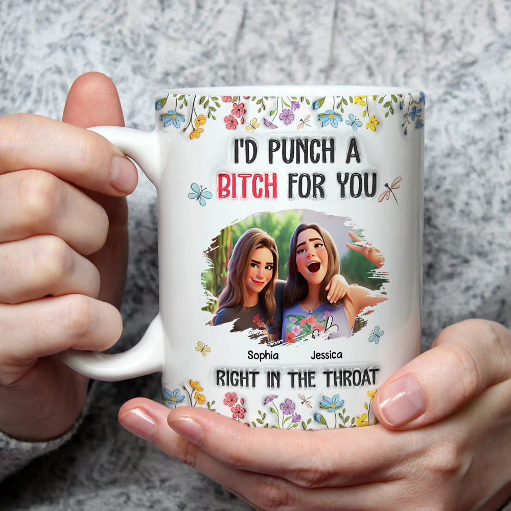 Sassy Bestie - Personalized Custom 3D Inflated Effect Mug - Image 3