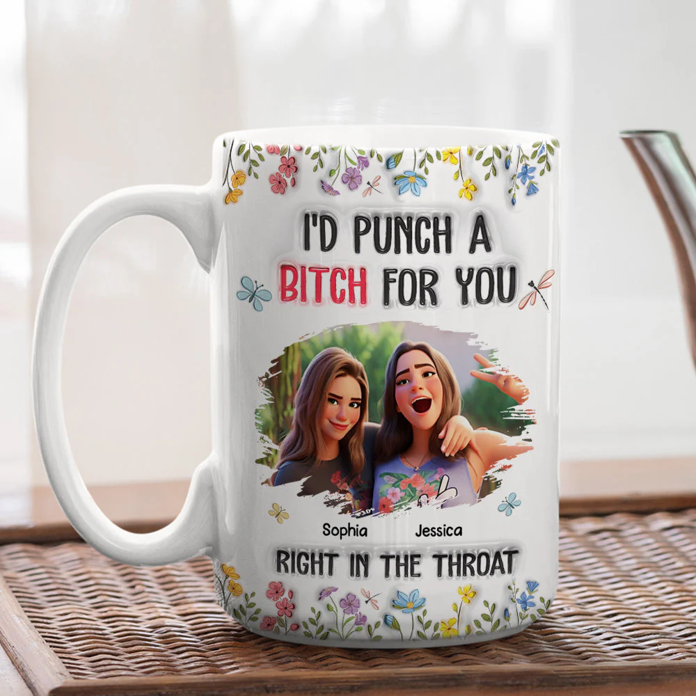 Sassy Bestie - Personalized Custom 3D Inflated Effect Mug - Image 4