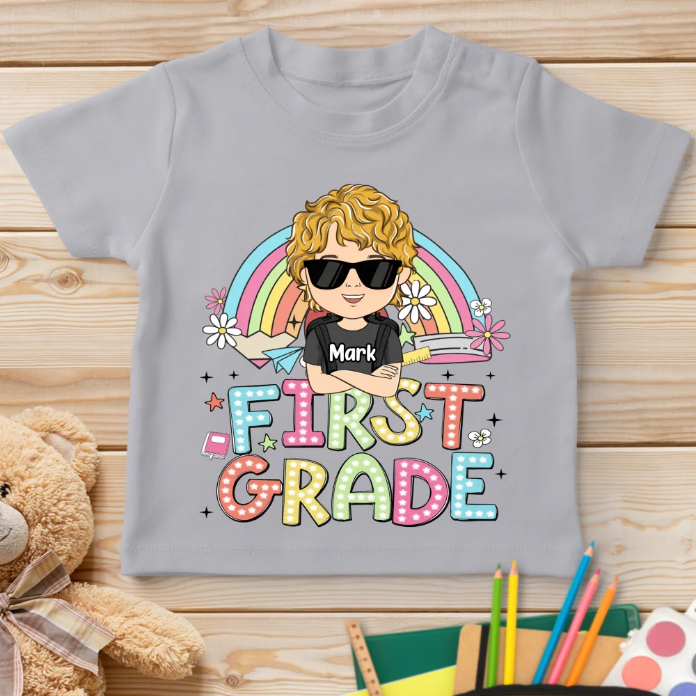 School Level Unlocked - Personalized Custom Youth T-shirt - Image 9
