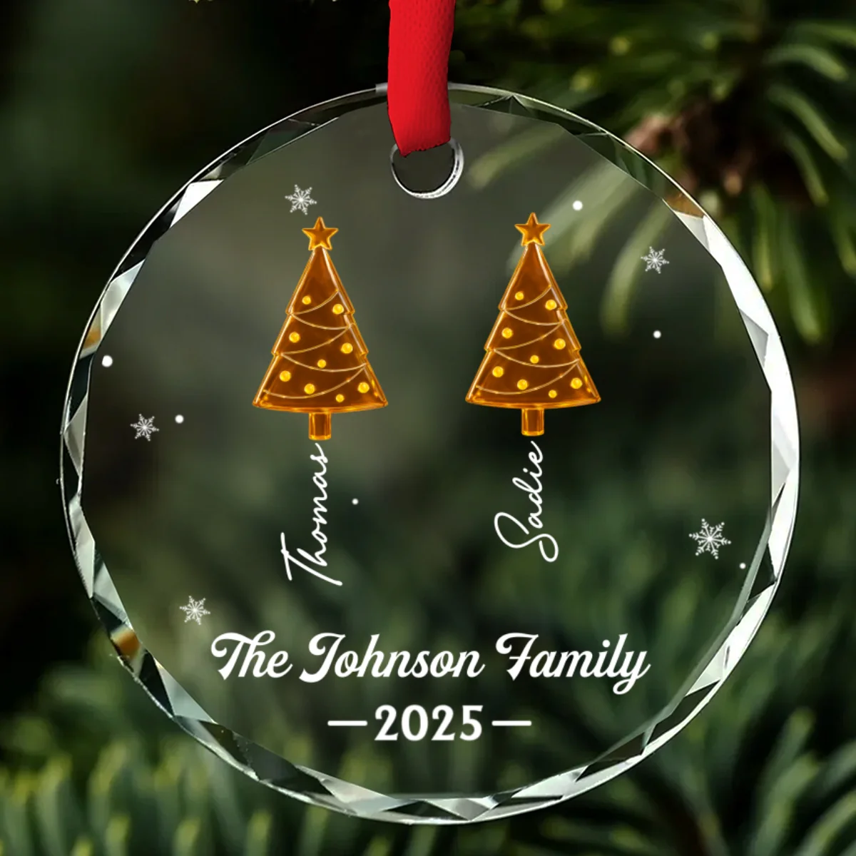Season Love - Personalized Custom Glass Ornament - Image 7
