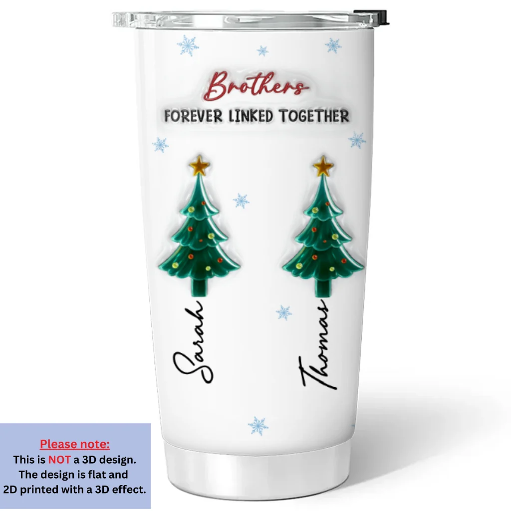 Season Love Siblings - Personalized Custom 3D Inflated Effect Tumbler - Image 6