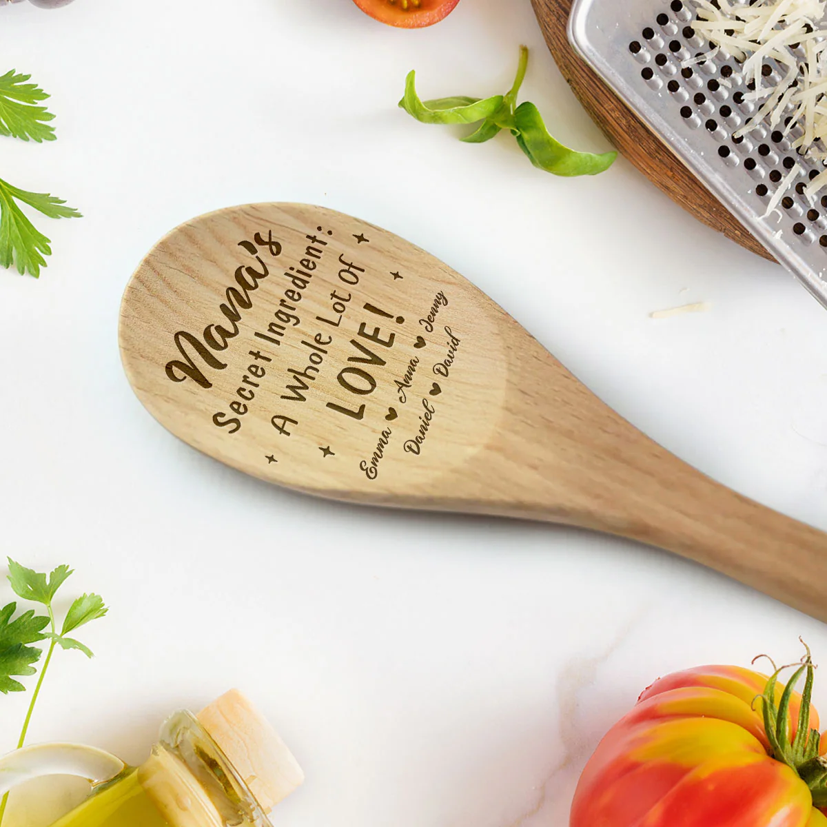 Secret Ingredient - Personalized Custom Engraved Wooden Spoon - Image 2