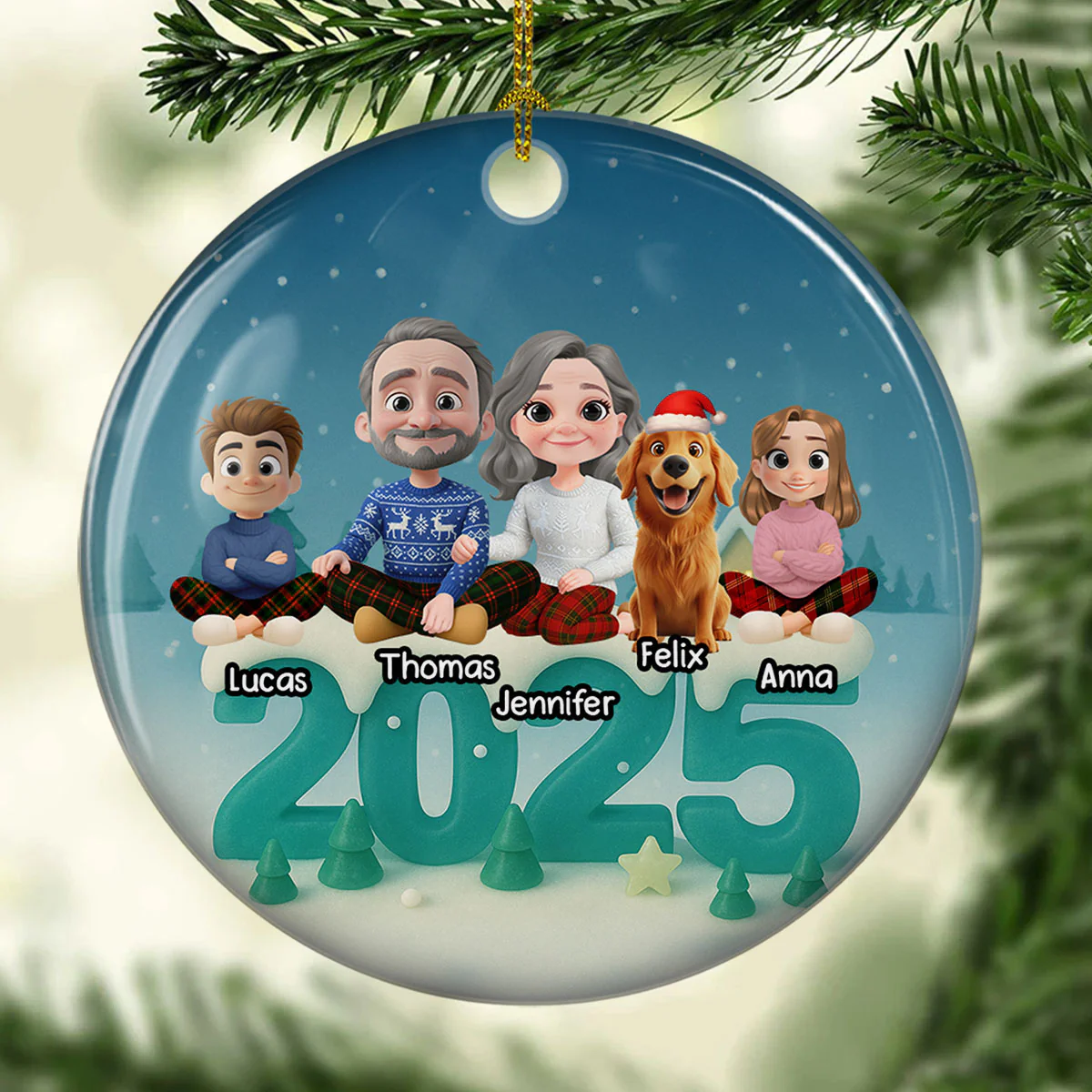 See Through You - Personalized Custom 3D Effect Ceramic Ornament - Image 3
