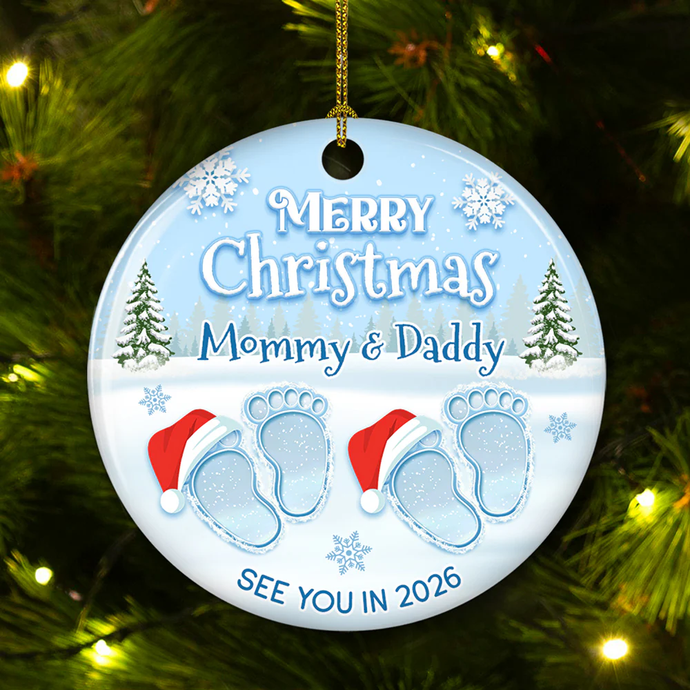 See You Next Year - Personalized Custom Ceramic Ornament - Image 4