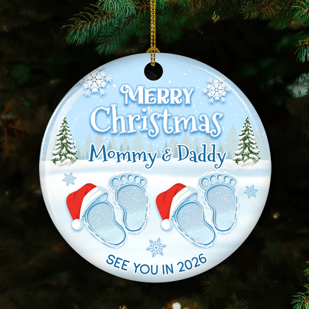 See You Next Year - Personalized Custom Ceramic Ornament - Image 5