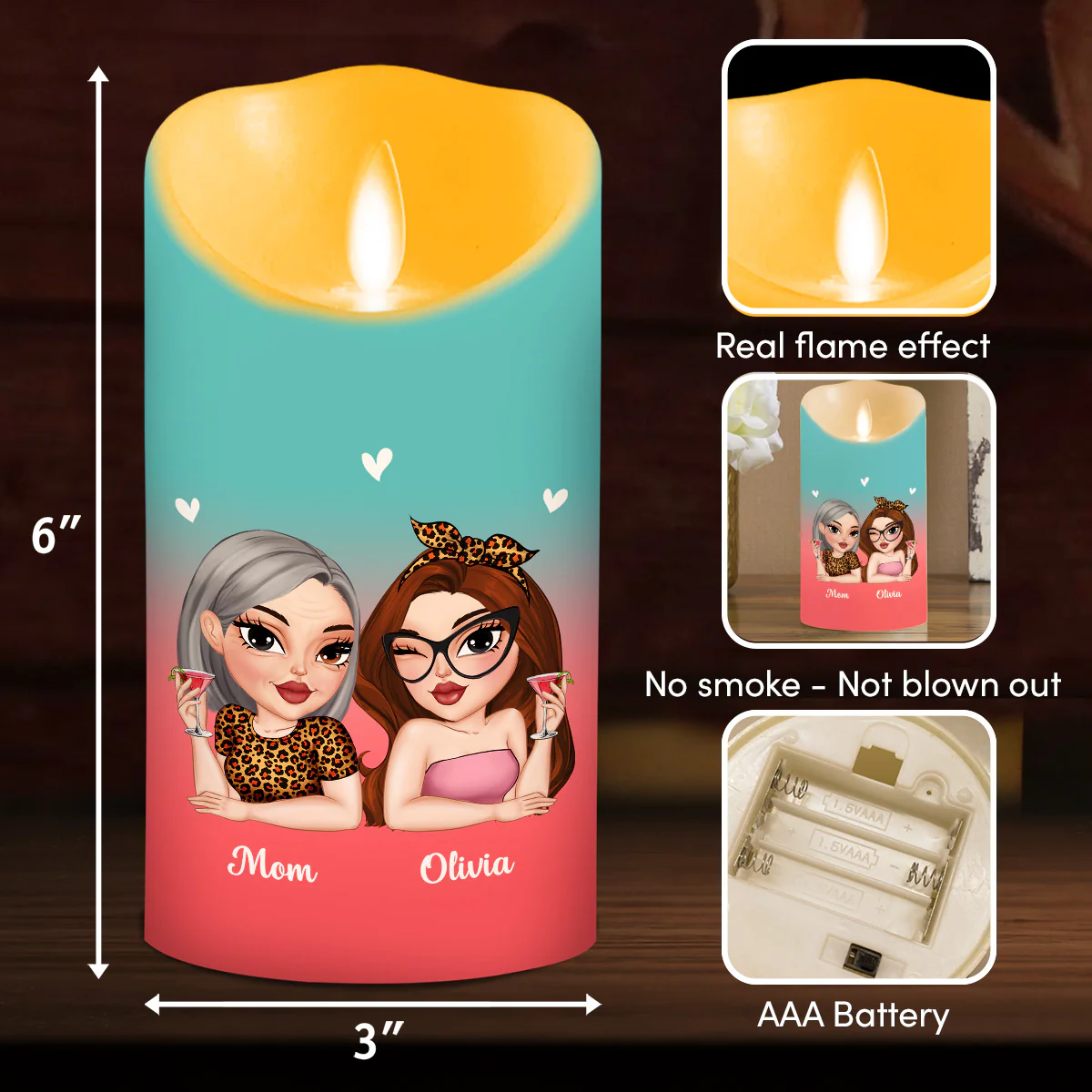Seems Like Gift Enough - Personalized Custom LED Candle - Image 6