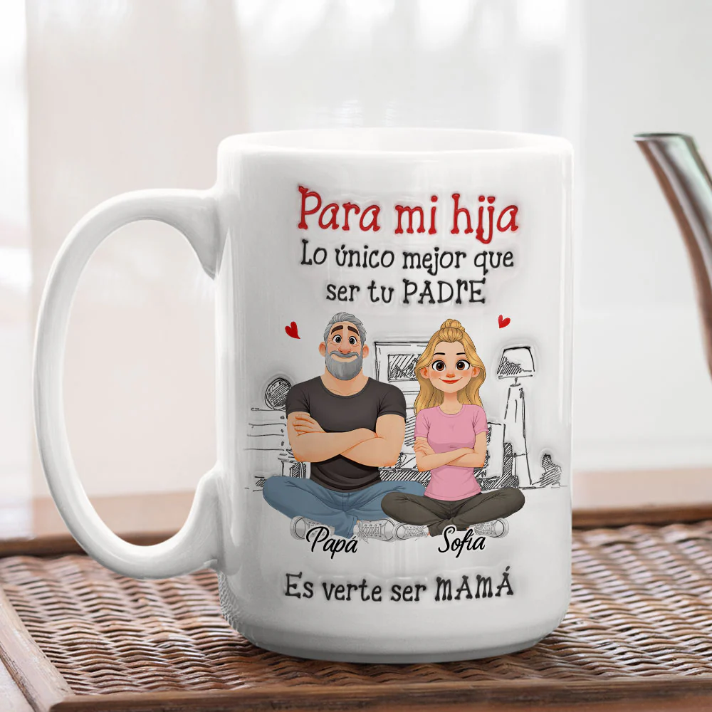 Ser Tu Padre - Taza Personalizada con Efecto 3D Inflado - Image 5