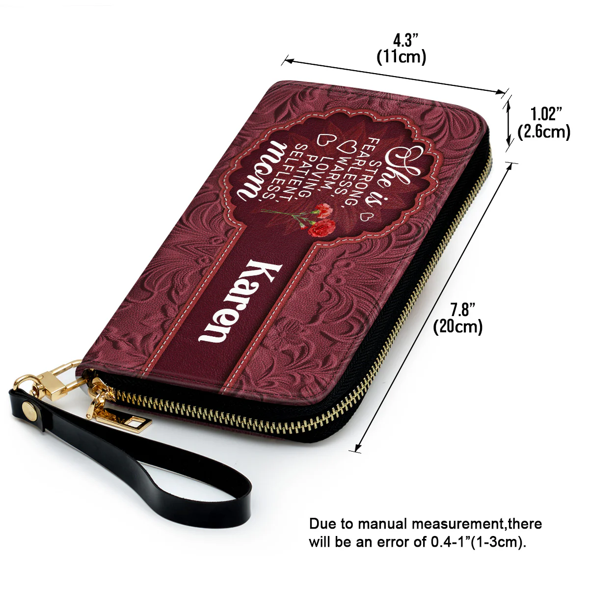 She Is Mom - Personalized Custom Leather Wallet - Image 4