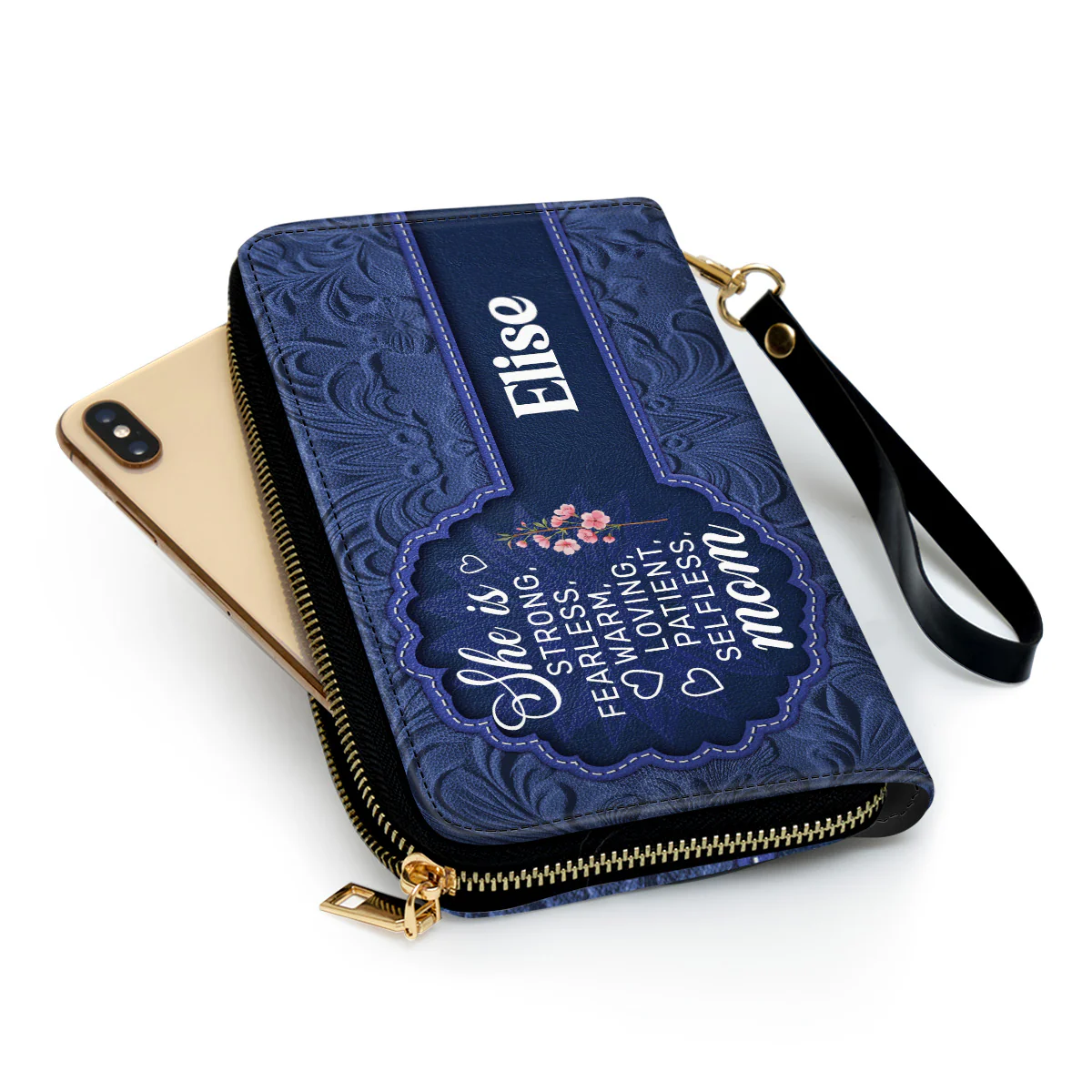 She Is Mom - Personalized Custom Leather Wallet - Image 5