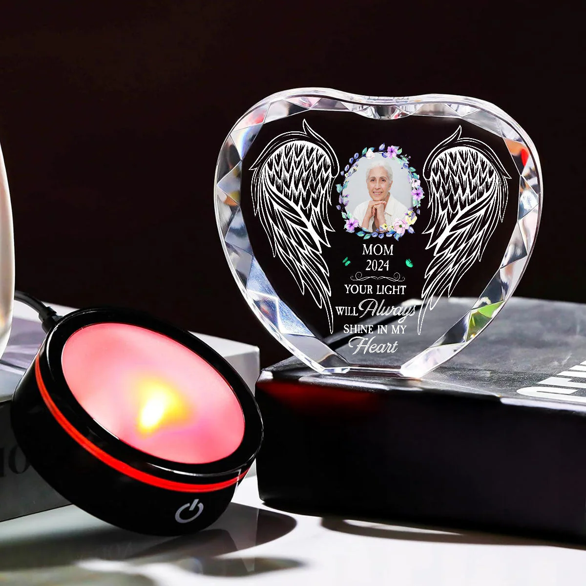 Shine In My Heart - Personalized Custom Crystal Led Light - Image 3