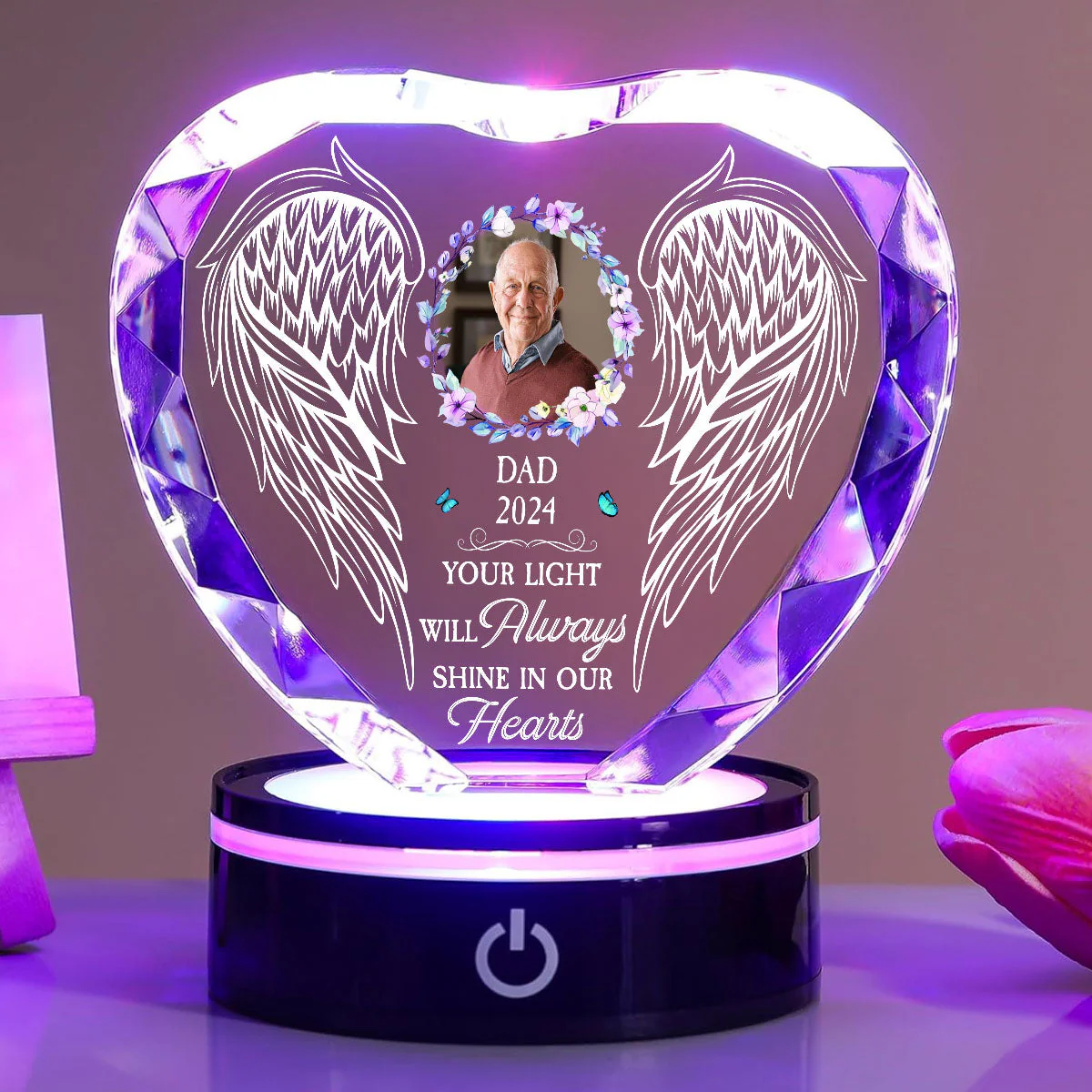 Shine In My Heart - Personalized Custom Crystal Led Light - Image 4