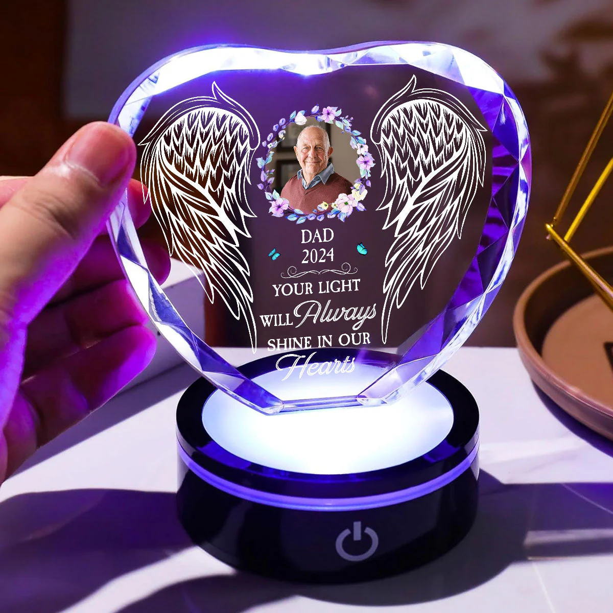 Shine In My Heart - Personalized Custom Crystal Led Light - Image 7