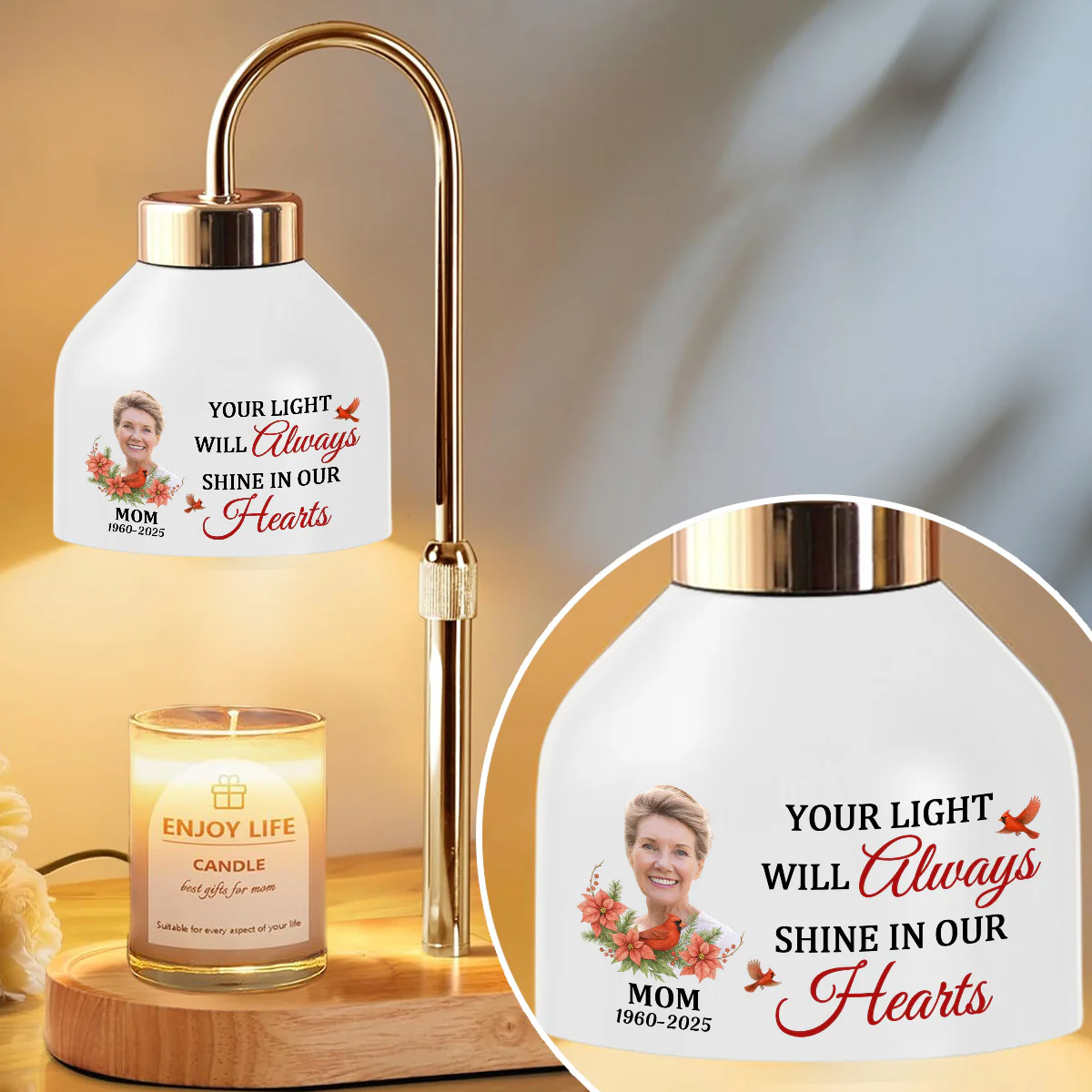 Shine In Our Heart - Personalized Custom Candle Warmer Lamp