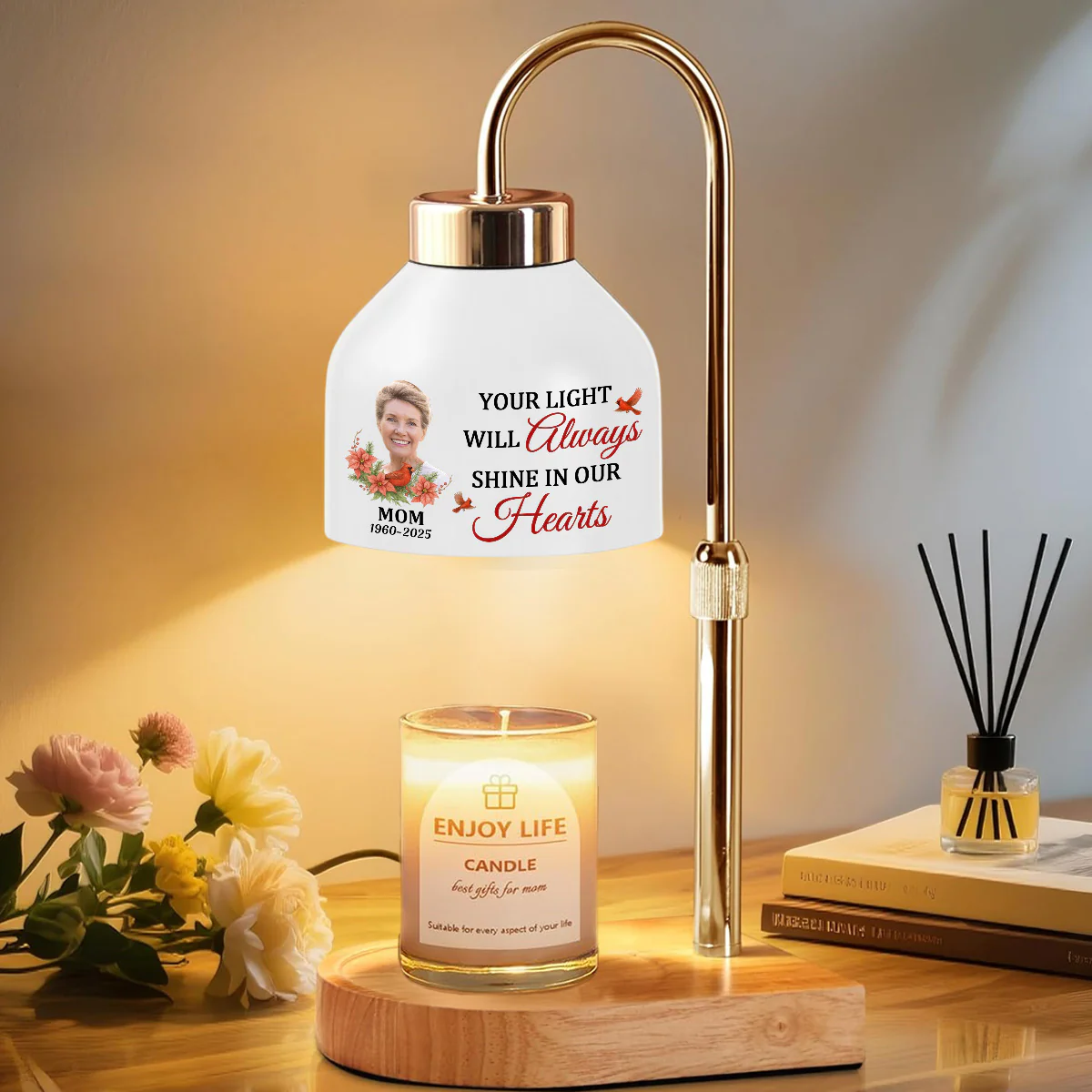 Shine In Our Heart - Personalized Custom Candle Warmer Lamp - Image 3