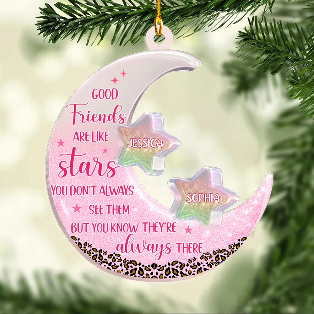 Shining Moon Crystal - Personalized Custom Acrylic Ornament - Image 2