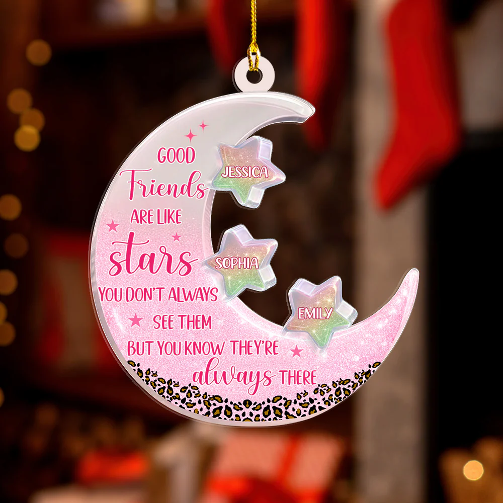 Shining Moon Crystal - Personalized Custom Acrylic Ornament - Image 3