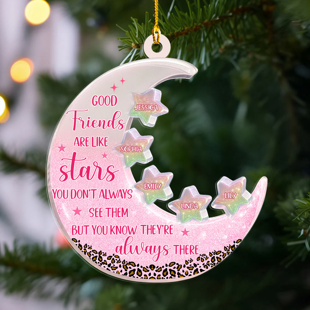 Shining Moon Crystal - Personalized Custom Acrylic Ornament - Image 4