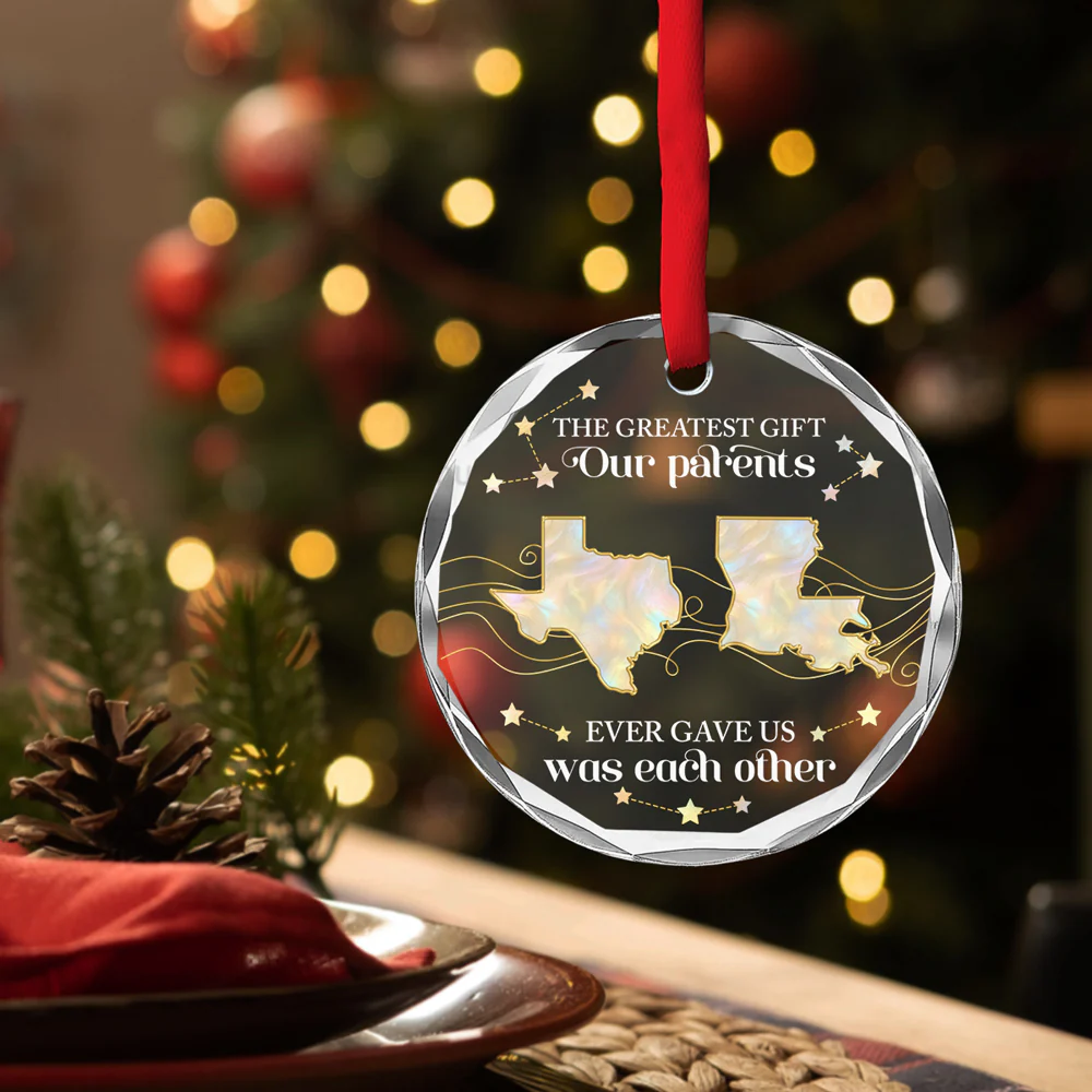 Sibling Of Pearl - Personalized Custom Glass Ornament - Image 3