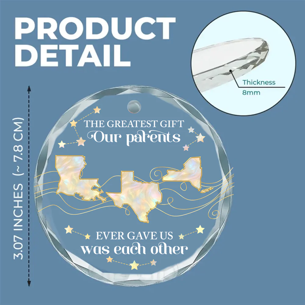 Sibling Of Pearl - Personalized Custom Glass Ornament - Image 5