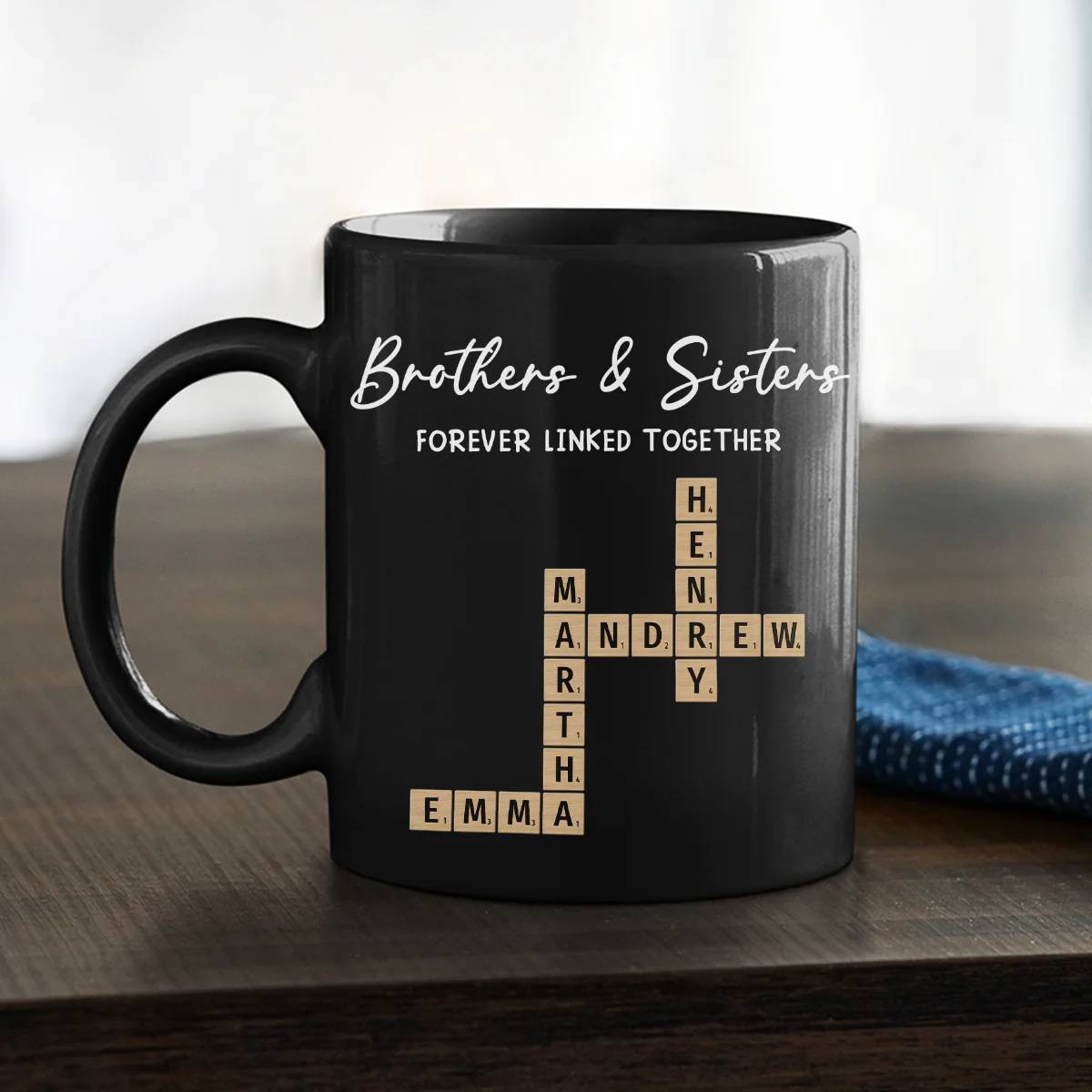 Siblings By Birth Friends By Choice - Personalized Custom Coffee Mug - Image 2