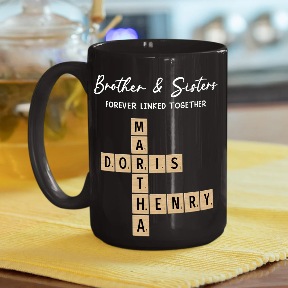 Siblings By Birth Friends By Choice - Personalized Custom Coffee Mug - Image 3