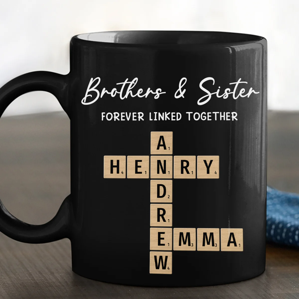 Siblings By Birth Friends By Choice - Personalized Custom Coffee Mug - Image 4