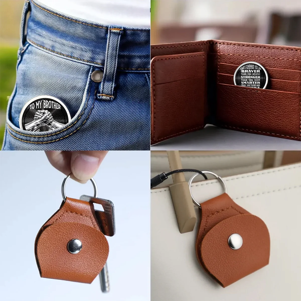 Side By Side Brother - Personalized Custom Pocket Hug - Image 4
