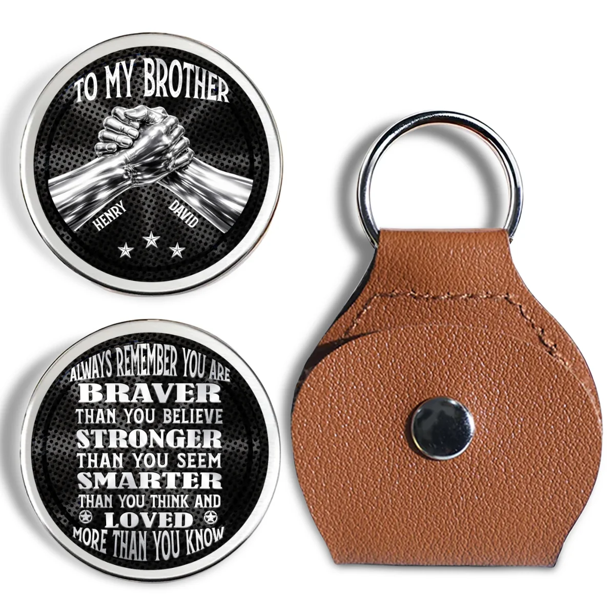 Side By Side Brother - Personalized Custom Pocket Hug - Image 7