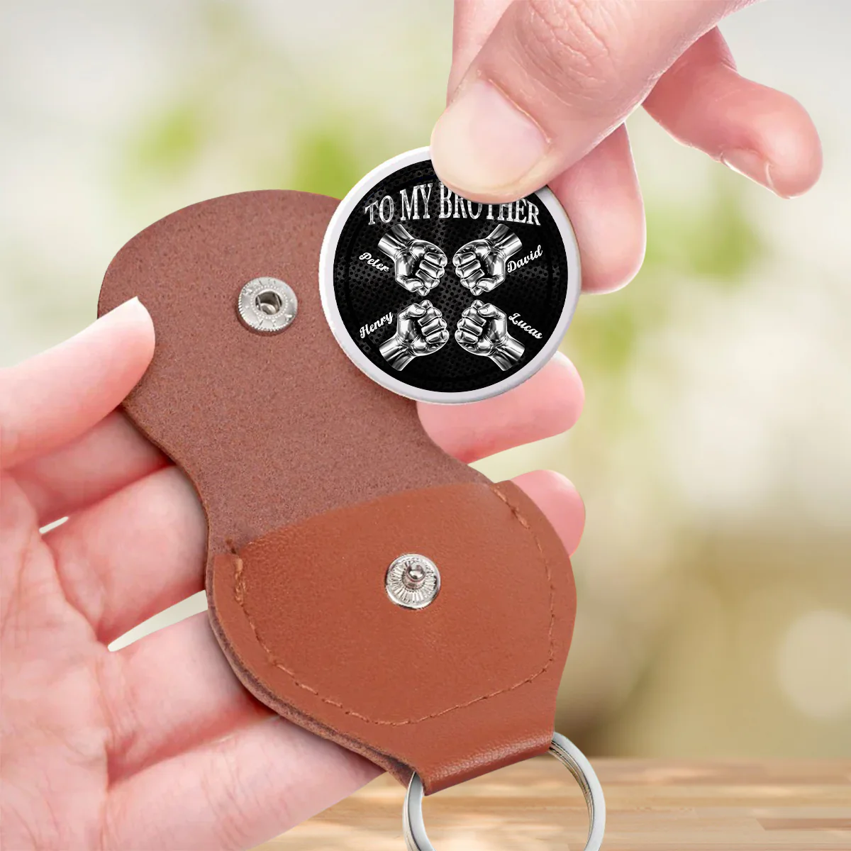 Side By Side Brother - Personalized Custom Pocket Hug - Image 3