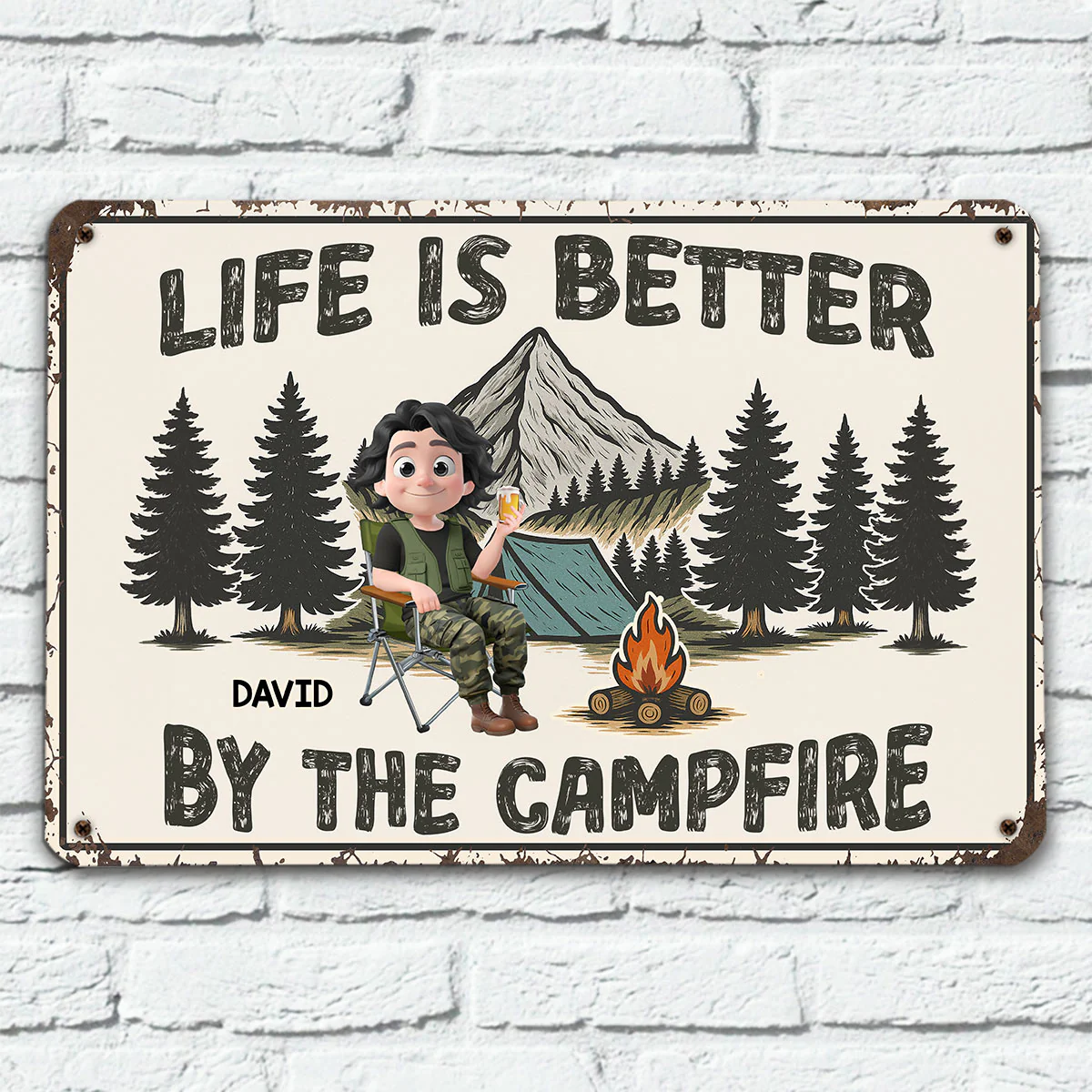 Simple Joys Are The Best - Personalized Custom Metal Sign - Image 3