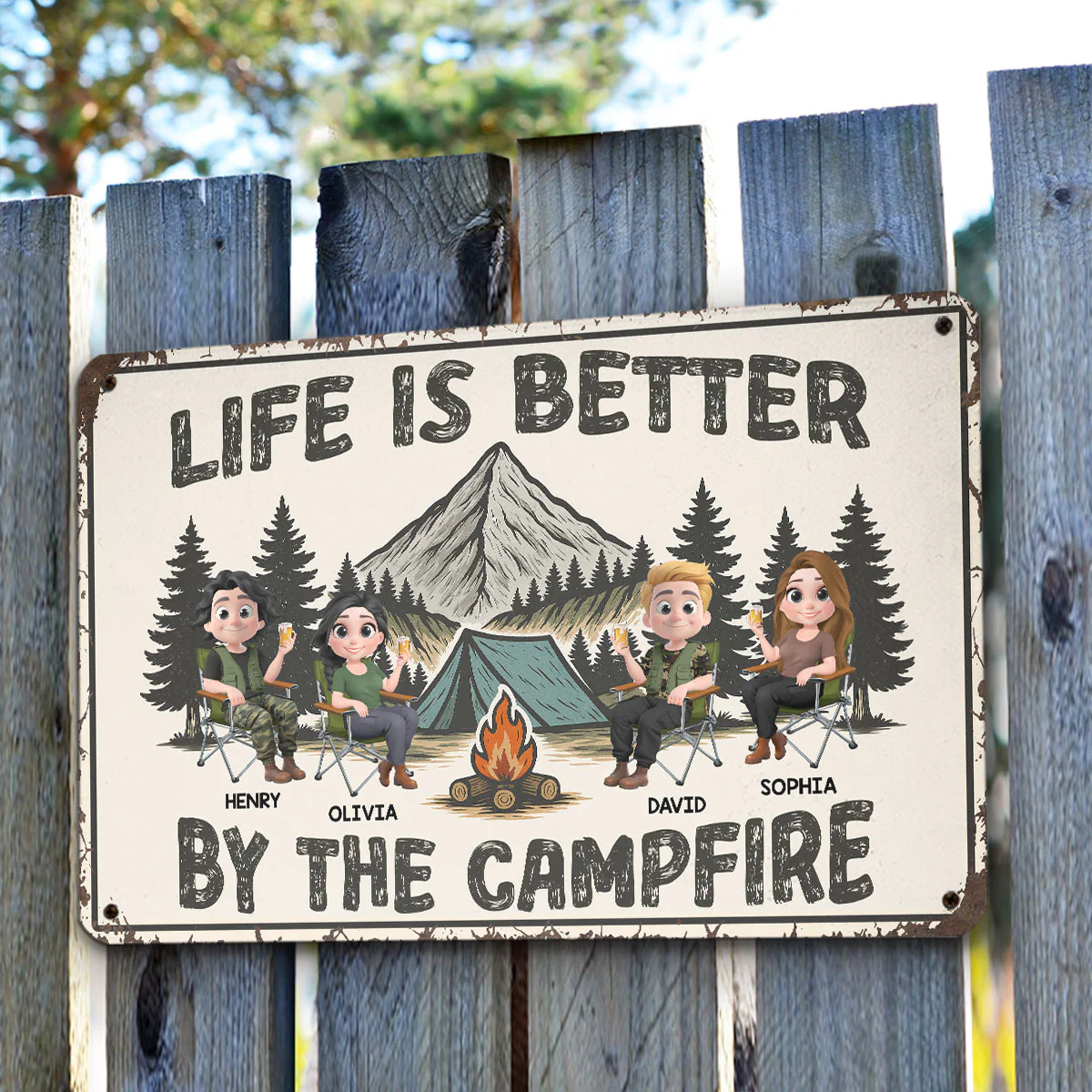 Simple Joys Are The Best - Personalized Custom Metal Sign - Image 4