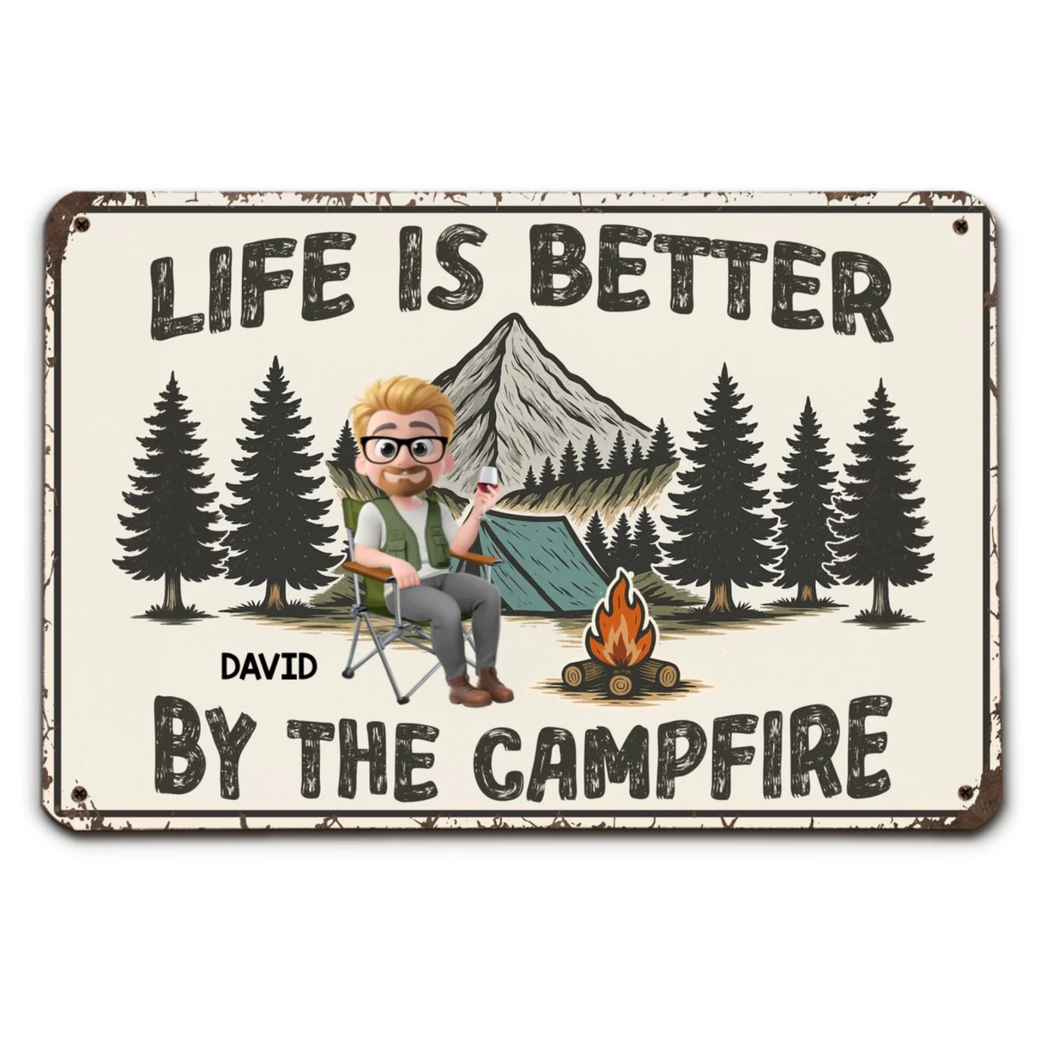 Simple Joys Are The Best - Personalized Custom Metal Sign - Image 5