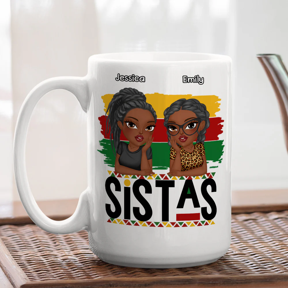 Sistas Forever - Personalized Custom Coffee Mug - Image 4