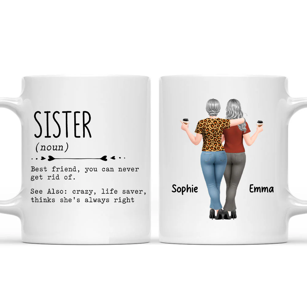 Sister Dictionary Definition - Personalized Custom Coffee Mug