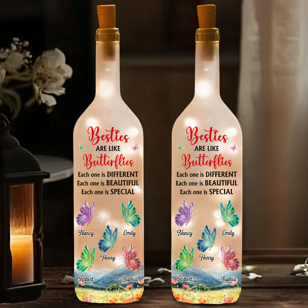 Sister Forever Together - Personalized Custom Bottle Lamp - Image 3