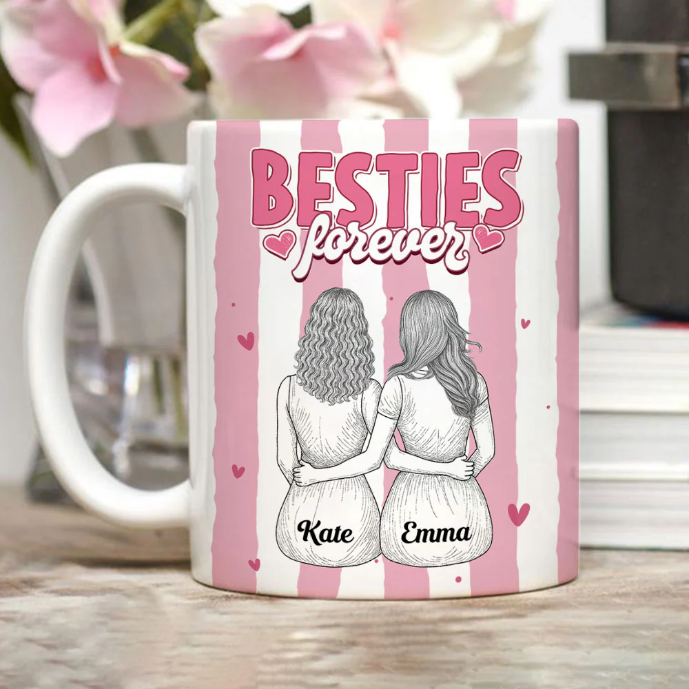 Sister Friend Always By My Side - Personalized Custom Coffee Mug - Image 2