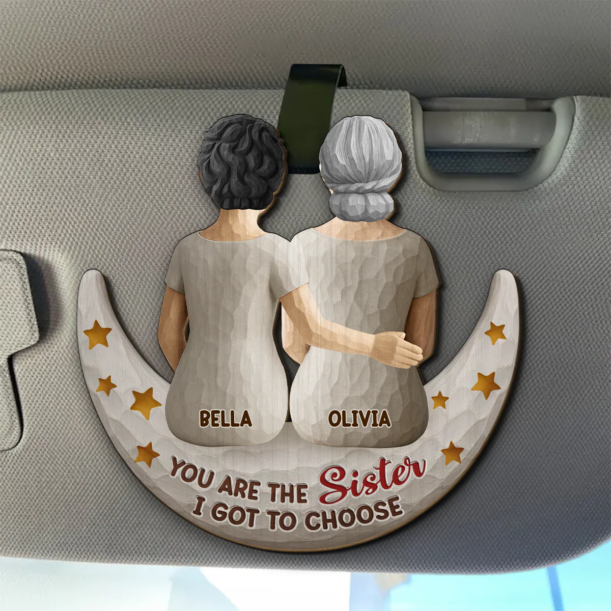 Sister I Got To Choose - Personalized Custom Car Visor Clip