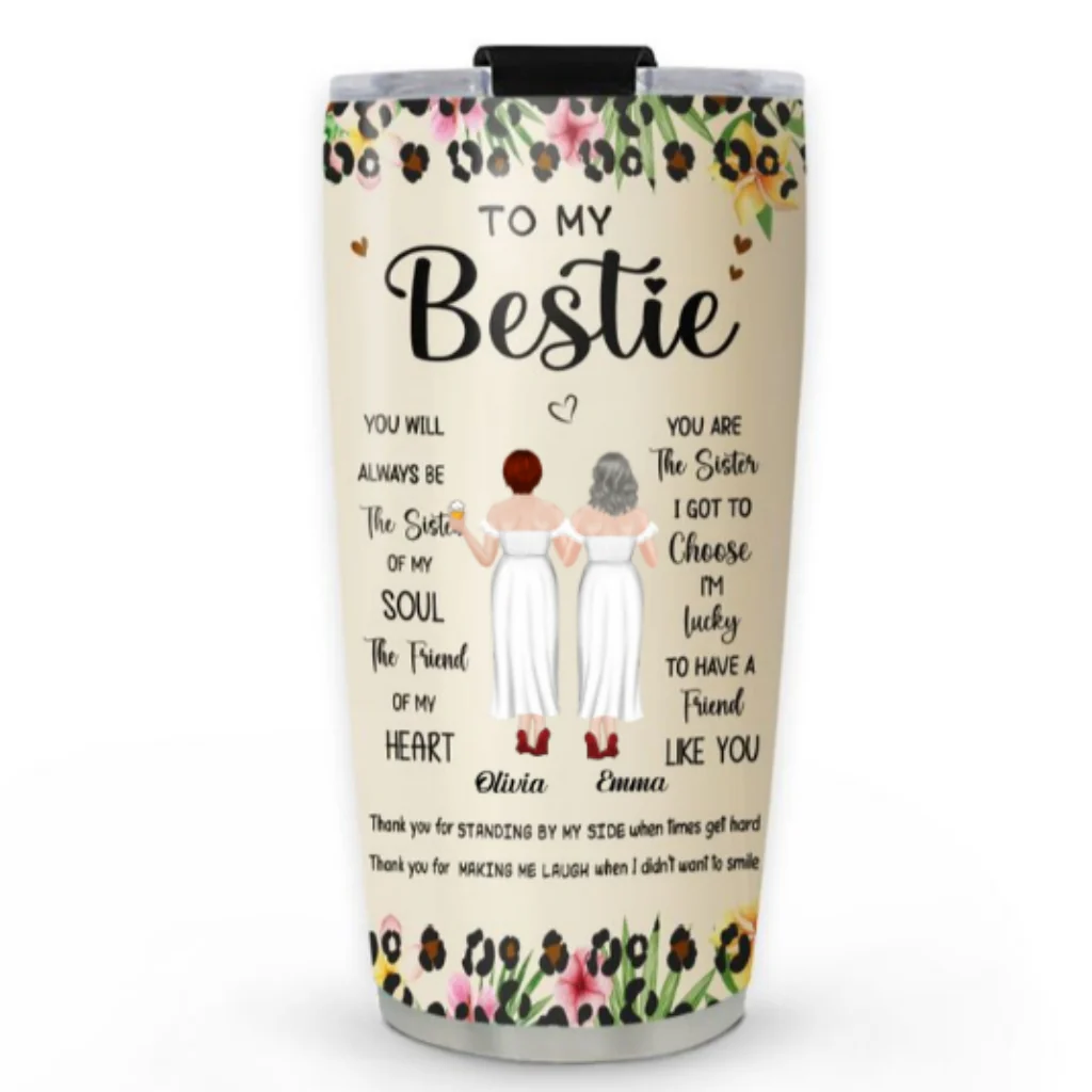 Sister Of Soul Friend Of Heart - Personalized Custom Tumbler - Image 5
